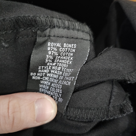 Hot Topic Royal Bones by Tripp Black Double Breasted Corset Back Jacket Trench S - Picture 11 of 11